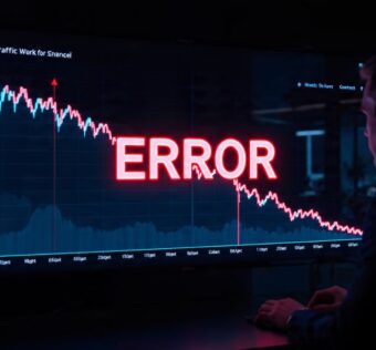 Gráfico de tráfego em queda devido a Erro comuns de SEO