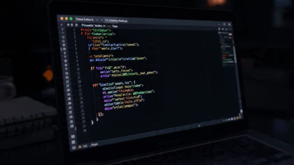 Estrutura de dados Schema Markup em código para SEO Técnico