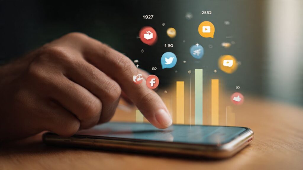 Afiliado iniciante do zero usando um smartphone para criar conteúdo e vender. 