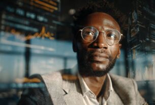 Empreendedor focado com um mindset de produtividade