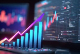 Gráfico de crescimento com a palavra-chave automação para e-commerce em destaque