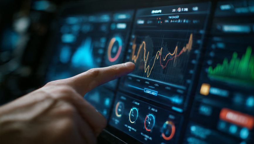 Gráficos de dados em painel digital para automação para afiliados