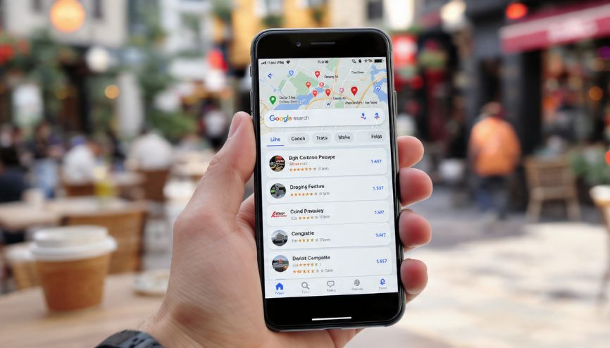 Infográfico mostrando os três pilares da otimização local: Relevância, Proximidade e Proeminência.