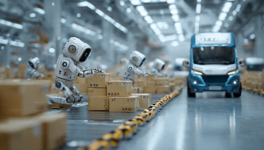 Logística de entrega rápida representando as tendências e-commerce.